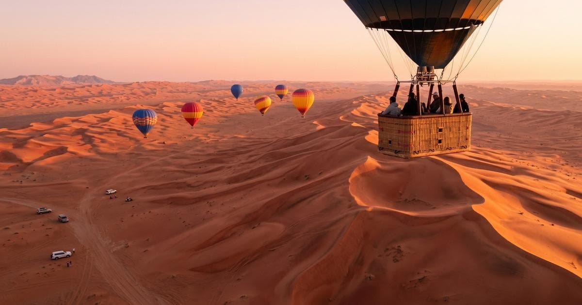 Hot Air Balloon Flight over Dubai Desert